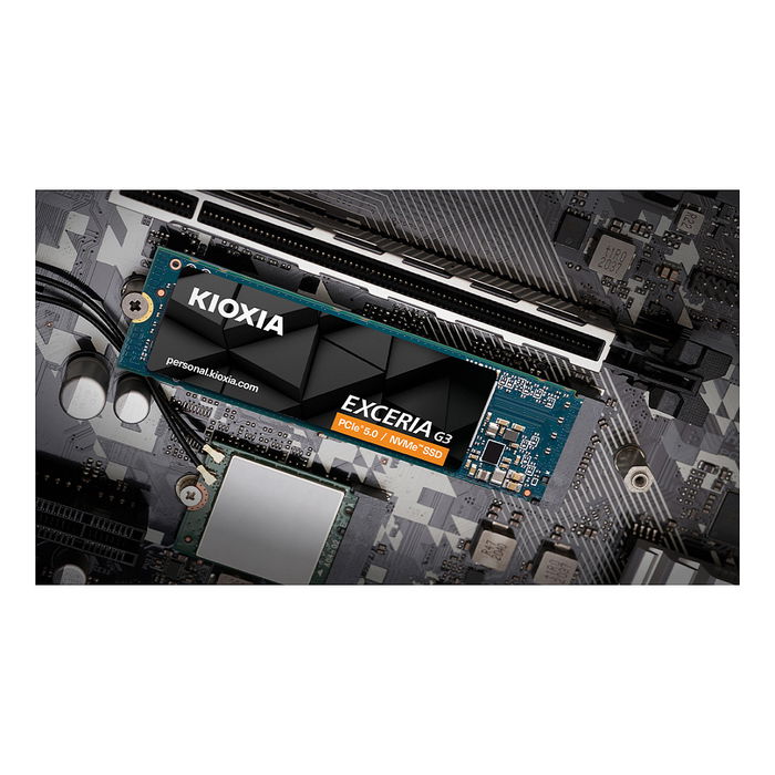 Kioxia Exceria G3 LVC10Z002TG8 SSD 2TB M.2 NVMe PCIe 5.0 x4 QLC - Velocidades de lectura 10000 MB/s y escritura 9600 MB/s, Factor de forma 2280 Kioxia Exceria G3 LVC10Z002TG8 SSD 2TB M.2 NVMe PCIe 5.0 x4 QLC - Velocidades de lectura 10000 MB/s y escritura 9600 MB/s, Factor de forma 2280