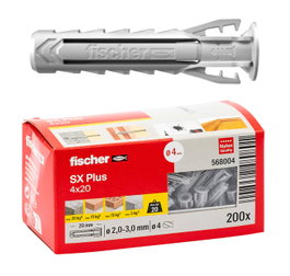 FISCHER Taco de Nylon SX Plus 4x20 Gris (200 unidades)