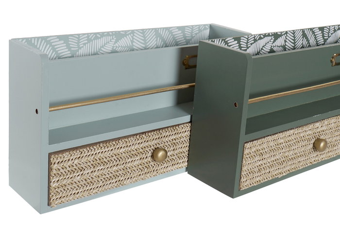 DKD Home Decor Organizador de Cajón Green Home Surtido de 2 Unidades
