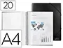Liderpapel Carpeta Escaparate con Espiral 20 Fundas Polipropileno DIN A4 Negro