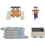 Mattel Figura Minecraft Vagoneta Explosiva Lanza Set de Acción con Personaje y Bloques