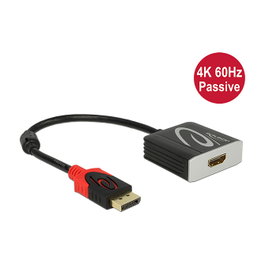 DeLOCK Adaptador DisplayPort 1.2 a HDMI 4K 60 Hz Negro