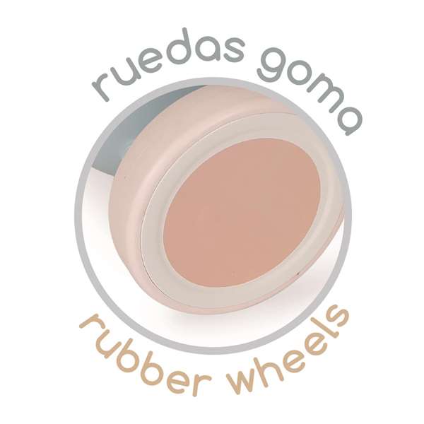 Decuevas Mi Primer Correpasillos Coco con Ruedas de Goma y Cinta de Arrastre 60x27x42 cm