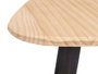 Giftdecor Mesa Centro Triangulo Natural Negro Madera Pino 60x48x64 cm