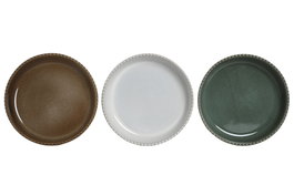 DKD Home Decor Platos de Gres Esmaltado JIAHUA 25 Surtido de 12 Piezas