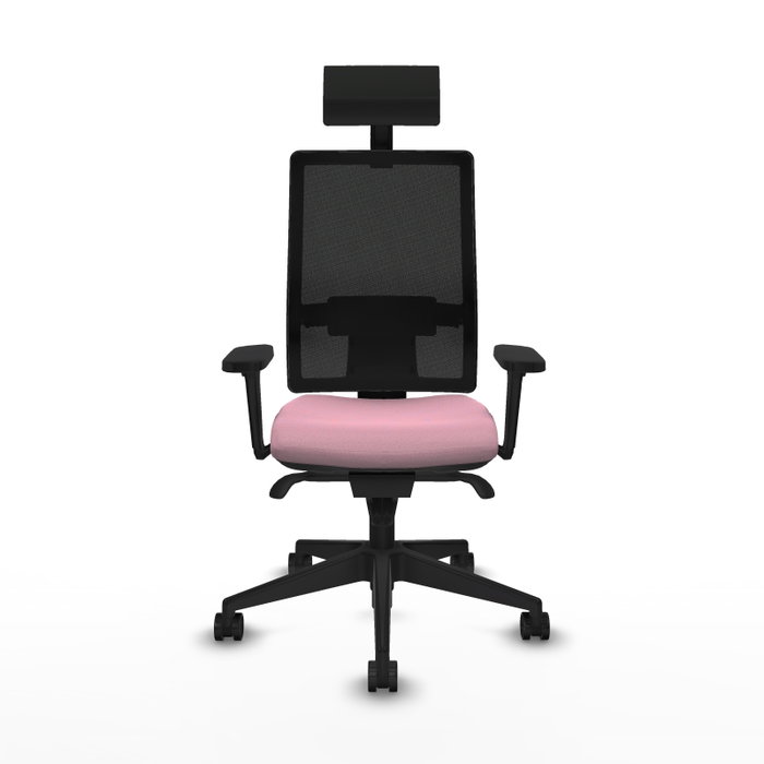 PIQUERAS Y CRESPO Silla de oficina Horna Rosa y Negro con Brazos 3D PIQUERAS Y CRESPO Silla de oficina Horna Rosa y Negro con Brazos 3D