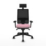PIQUERAS Y CRESPO Silla de oficina Horna Rosa y Negro con Brazos 3D