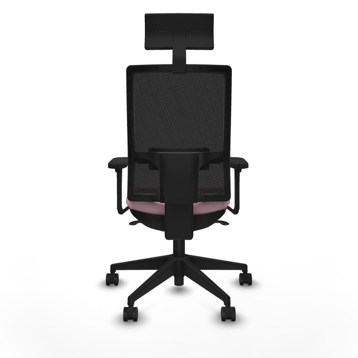 PIQUERAS Y CRESPO Silla de oficina Horna Rosa y Negro con Brazos 3D PIQUERAS Y CRESPO Silla de oficina Horna Rosa y Negro con Brazos 3D