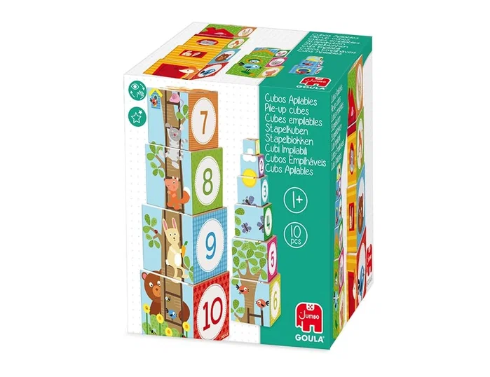 Diset Juego didáctico de cubos apilables figuras del bosque Diset Juego didáctico de cubos apilables figuras del bosque