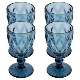 San Ignacio Copa de cristal con relieve modelo Aqua, 250 ml, 4 uds