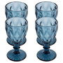 San Ignacio Copa de cristal con relieve modelo Aqua, 250 ml, 4 uds