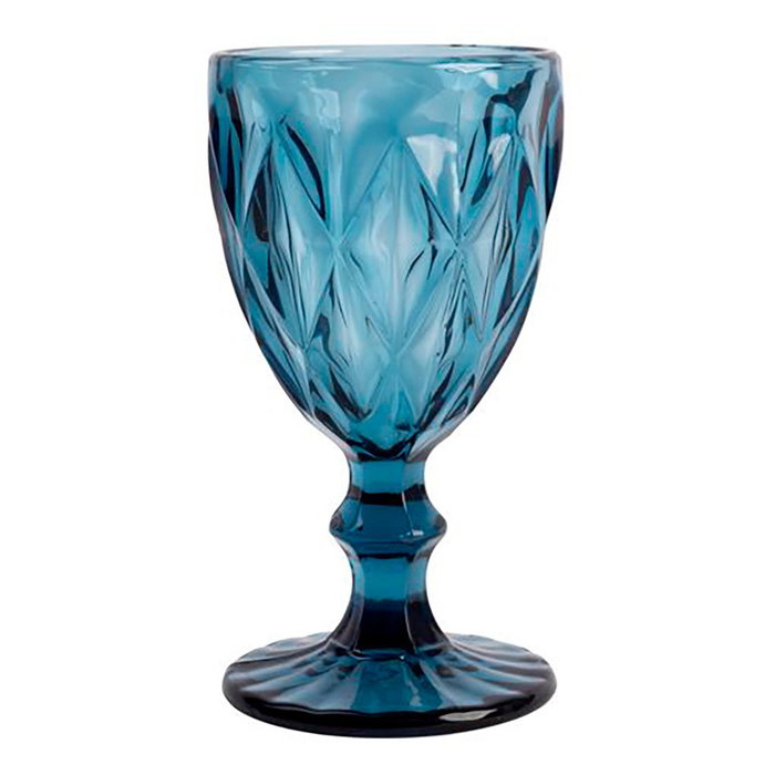San Ignacio Copa de cristal con relieve modelo Aqua, 250 ml, 4 uds