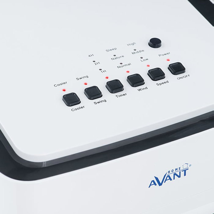 AVANT Climatizador 80W con Mando, Depósito 6L, Temporizador 7H, Blanco