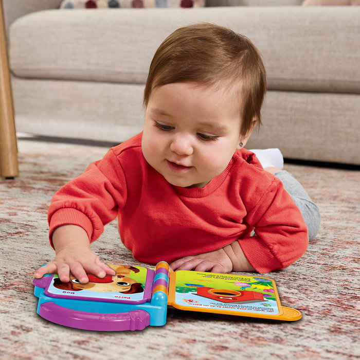 Leap Frog Libro Bilingüe ¿De Quién Será Esta Nariz? Libro Interactivo de Sonidos y Canciones de Animales en Español e Inglés con Botón para Aprender 80-620747
