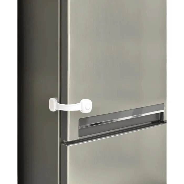 Safety 1St Botón Secreto de Bloqueo Multifuncional para Puertas de Electrodomésticos, Longitud Ajustable, Adhesivo, Fácil de Usar