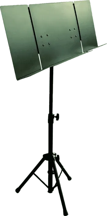 QUIKLOK Atril Orquesta Plegable 3 Páginas Acero Negro Ajustable Ancho 480-980mm Profundidad 55mm Soporte Suelo QUIKLOK Atril Orquesta Plegable 3 Páginas Acero Negro Ajustable Ancho 480-980mm Profundidad 55mm Soporte Suelo