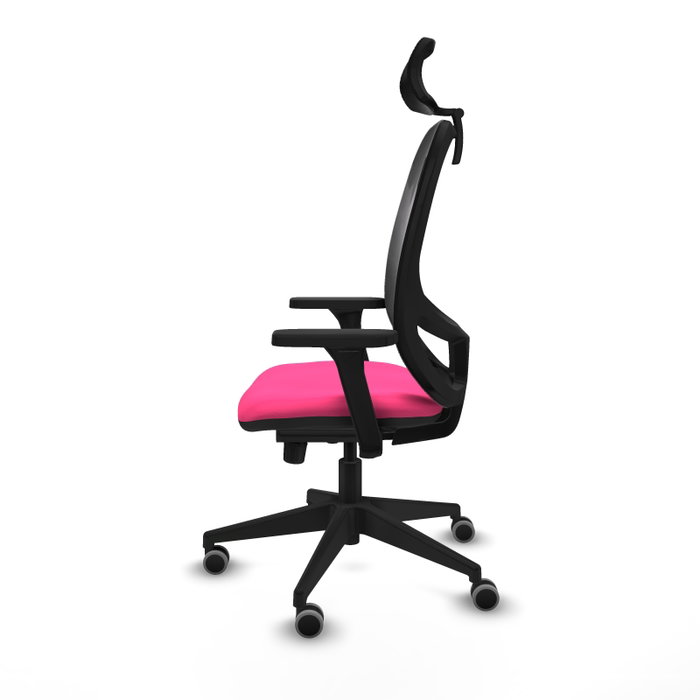 PIQUERAS Y CRESPO Silla de oficina Cilanco Rosa y Negro con Mecanismo Sincro