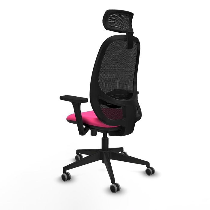 PIQUERAS Y CRESPO Silla de oficina Cilanco Rosa y Negro con Mecanismo Sincro