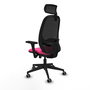 PIQUERAS Y CRESPO Silla de oficina Cilanco Rosa y Negro con Mecanismo Sincro
