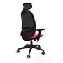 PIQUERAS Y CRESPO Silla de oficina Cilanco Rosa y Negro con Mecanismo Sincro