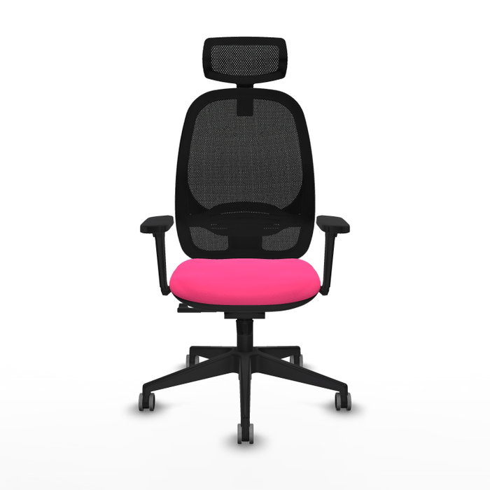 PIQUERAS Y CRESPO Silla de oficina Cilanco Rosa y Negro con Mecanismo Sincro