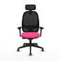 PIQUERAS Y CRESPO Silla de oficina Cilanco Rosa y Negro con Mecanismo Sincro