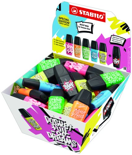 Stabilo Boss Mini Fluorescente Snooze One Expositor de 50 unidades surtidos Stabilo Boss Mini Fluorescente Snooze One Expositor de 50 unidades surtidos