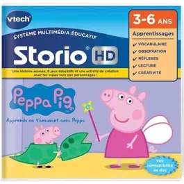 Vtech Juego Educativo Storio Peppa Pig Nivel 1 De 3 a 6 Años Idioma Francés