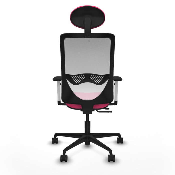 PIQUERAS Y CRESPO Silla de oficina Zulema Rosa y Blanca