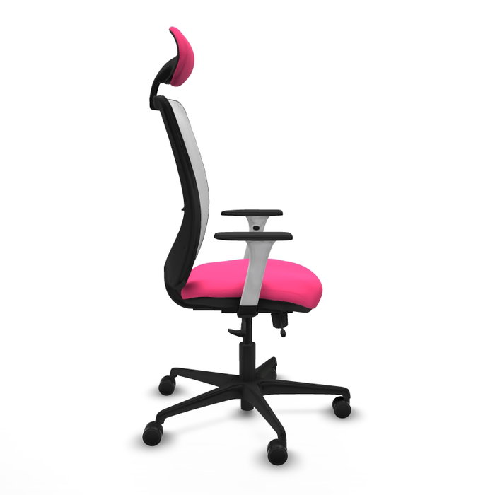 PIQUERAS Y CRESPO Silla de oficina Zulema Rosa y Blanca
