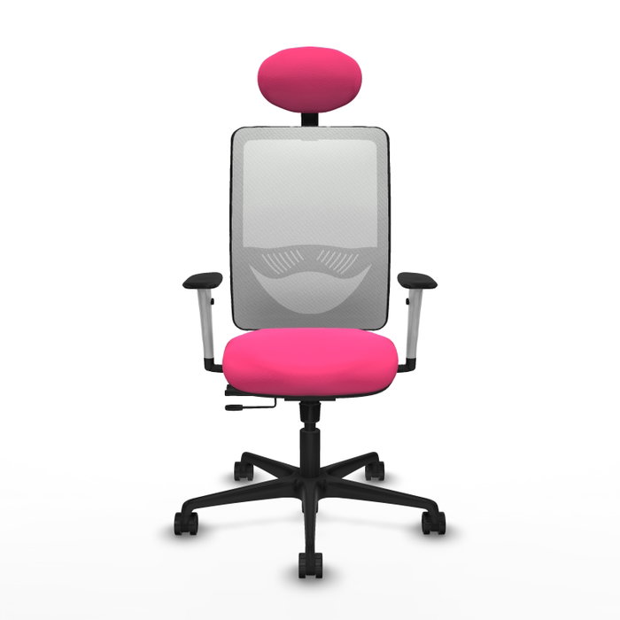 PIQUERAS Y CRESPO Silla de oficina Zulema Rosa y Blanca
