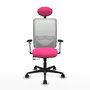 PIQUERAS Y CRESPO Silla de oficina Zulema Rosa y Blanca