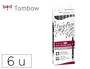 Tombow Set de 6 Rotuladores Dual Brush Gama de Grises