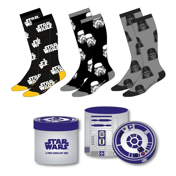 Cerdá Pack de 3 pares de calcetines Star Wars R2-D2, Talla 38-45 Cerdá Pack de 3 pares de calcetines Star Wars R2-D2, Talla 38-45