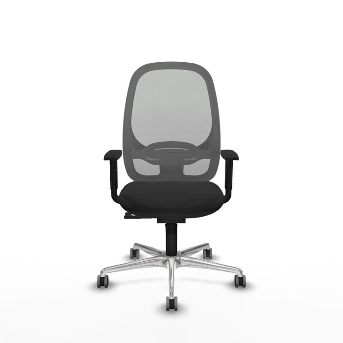 PIQUERAS Y CRESPO Silla de oficina Cilanco con mecanismo Sincro, Negro y Gris