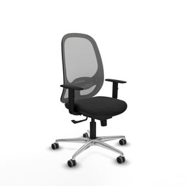 PIQUERAS Y CRESPO Silla de oficina Cilanco con mecanismo Sincro, Negro y Gris