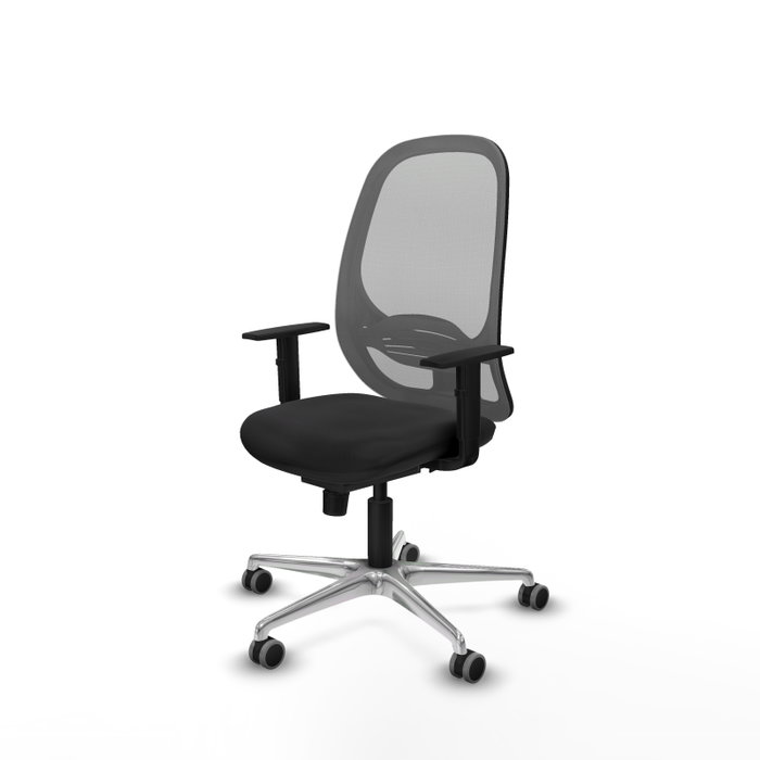 PIQUERAS Y CRESPO Silla de oficina Cilanco con mecanismo Sincro, Negro y Gris