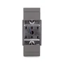 Aria Aplique de Pared Exterior IP65 sin Lámpara E27 Ø65Mm Gris HO-WLIP65-E27-65-106