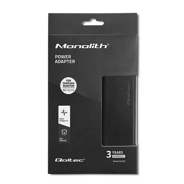 Qoltec Adaptador de corriente para monitor Samsung 30W 14V 2.1A