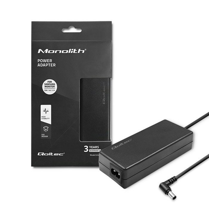 Qoltec Adaptador de corriente para monitor Samsung 30W 14V 2.1A