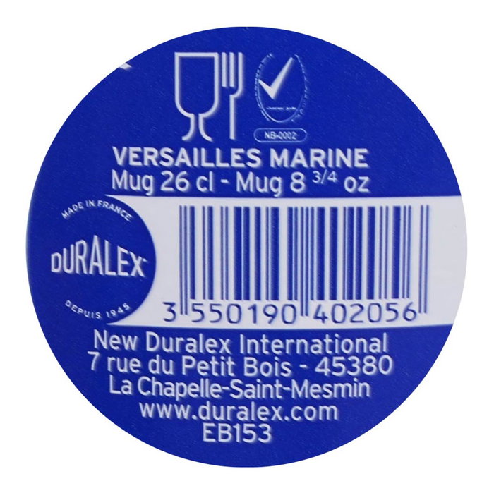 Duralex Mug Apilable 26 cl Colección Ambar Marine "Versailles" 10x7x9 cm (12 Unidades)