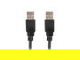 Lanberg Cable USB 2.0 A-A Macho a Macho 1 Metro (100 cm) para Transferencia de Datos y Carga, Color Negro
