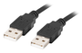 Lanberg Cable USB 2.0 de 1m Negro CA-USBA-20CU-0010-BK