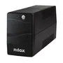 Nilox SAI (UPS) Línea Interactiva 1200VA/840W NXGCLI12001X7, con AVR, 2 Salidas AC, Puerto USB - Torre Negra