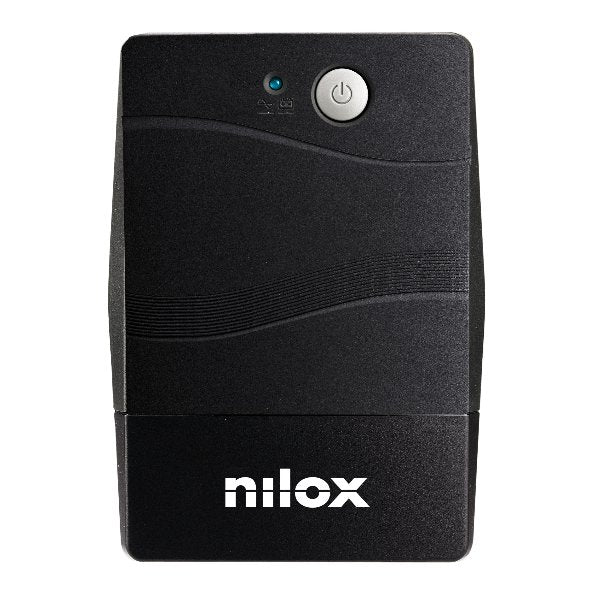 Nilox SAI (UPS) Línea Interactiva 1200VA/840W NXGCLI12001X7, con AVR, 2 Salidas AC, Puerto USB - Torre Negra