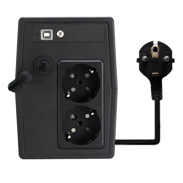 Nilox SAI (UPS) Línea Interactiva 1200VA/840W NXGCLI12001X7, con AVR, 2 Salidas AC, Puerto USB - Torre Negra