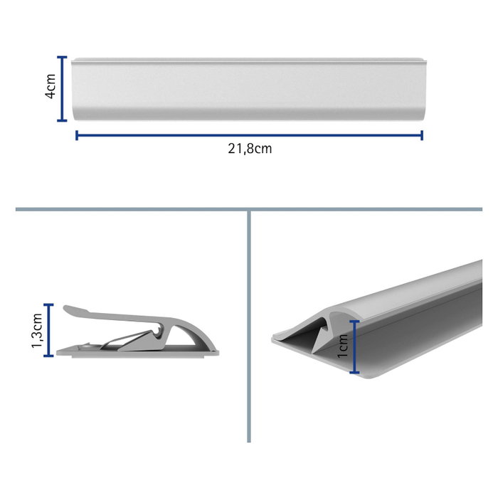 MAUL Barra de sujeción autoadhesiva 21,80 cm Aluminio