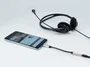 Equip 133474 Adaptador USB-C a Jack 3.5mm Hembra, Cable de Audio con Chip DAC, Negro/Plata, 15 cm (0.15 m) - Para Auriculares y Smartphones