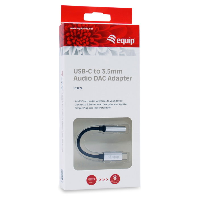 Equip Cable Adaptador USB-C a Audio Jack 3.5mm Hembra