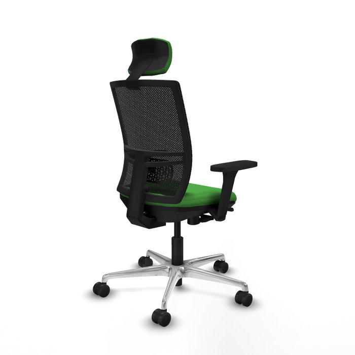 PIQUERAS Y CRESPO Silla de oficina Yunquera con mecanismo Sincro/Traslack Verde y Negro